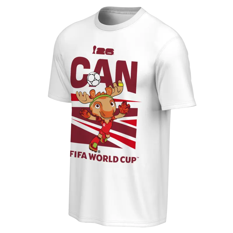 Scotland football Jerseys 2026 World Cup Canada Mascot White T-Shirt – Unisex Collection – Official Soccer Apparel