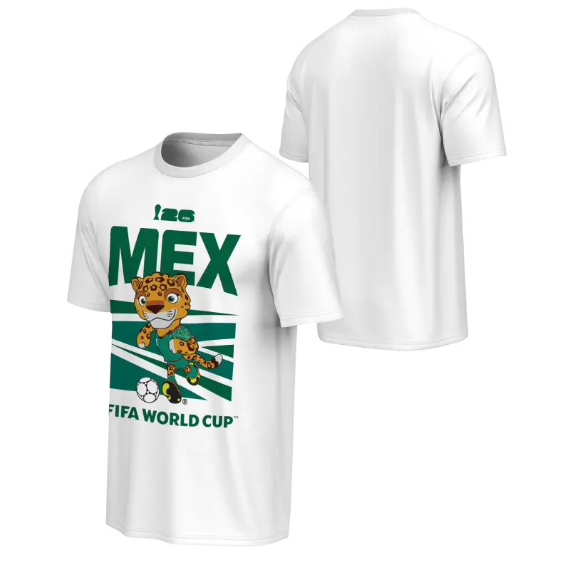 Scotland football Jerseys 2026 World Cup Mexico Mascot White T-Shirt – Unisex Collection – Official Soccer Apparel