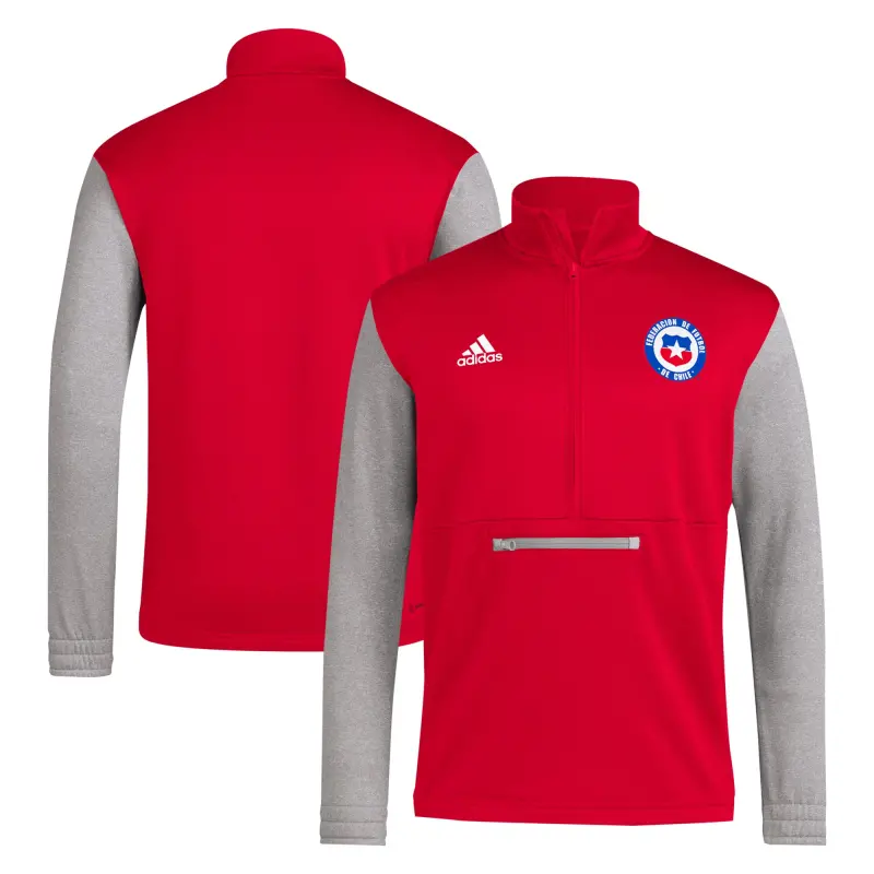 Scotland football Jerseys Chile National Team adidas AEROREADY Half-Zip Top – Red Collection – Official Soccer Apparel