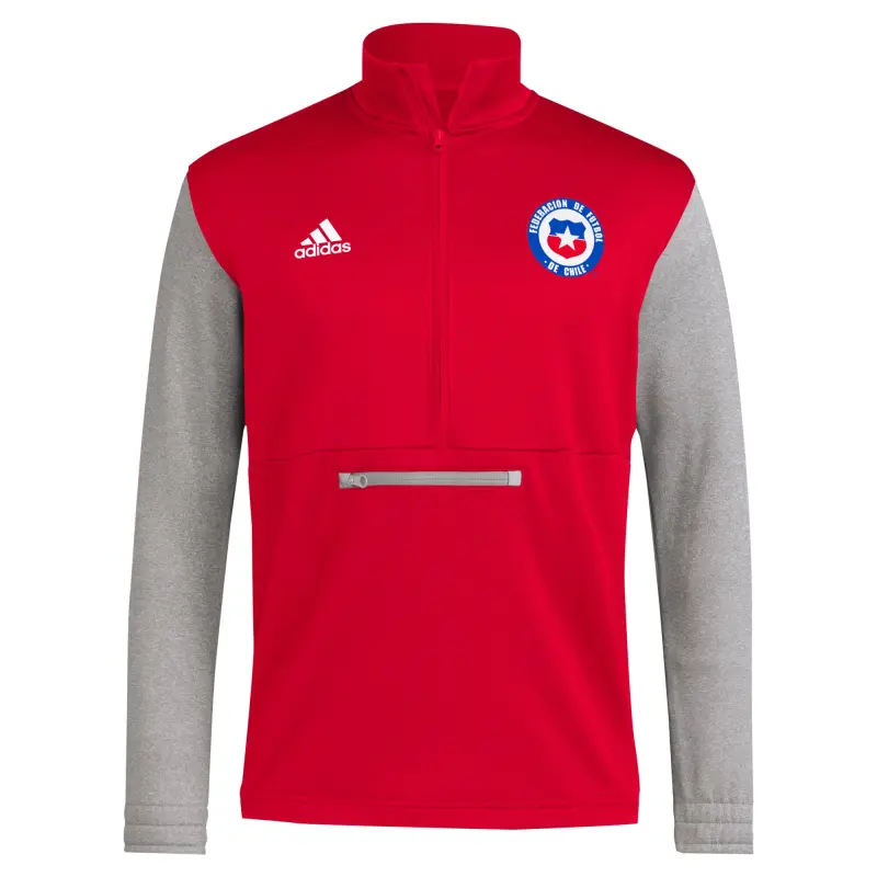 Scotland football Jerseys Chile National Team adidas AEROREADY Half-Zip Top – Red Collection – Official Soccer Apparel