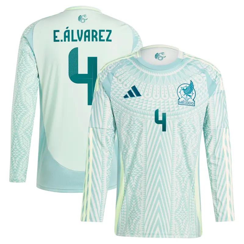 Scotland football Jerseys Edson Alvarez Mexico National Team adidas 2024 Away Replica Player Long Sleeve Jersey – Green Collection – Official Soccer Apparel