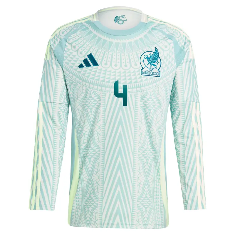 Scotland football Jerseys Edson Alvarez Mexico National Team adidas 2024 Away Replica Player Long Sleeve Jersey – Green Collection – Official Soccer Apparel