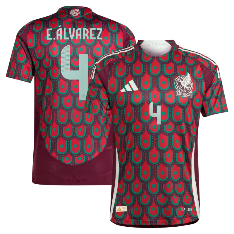 Scotland football Jerseys Edson Alvarez Mexico National Team adidas 2024 Home Authentic Player Jersey – Burgundy Collection – Official Soccer Apparel