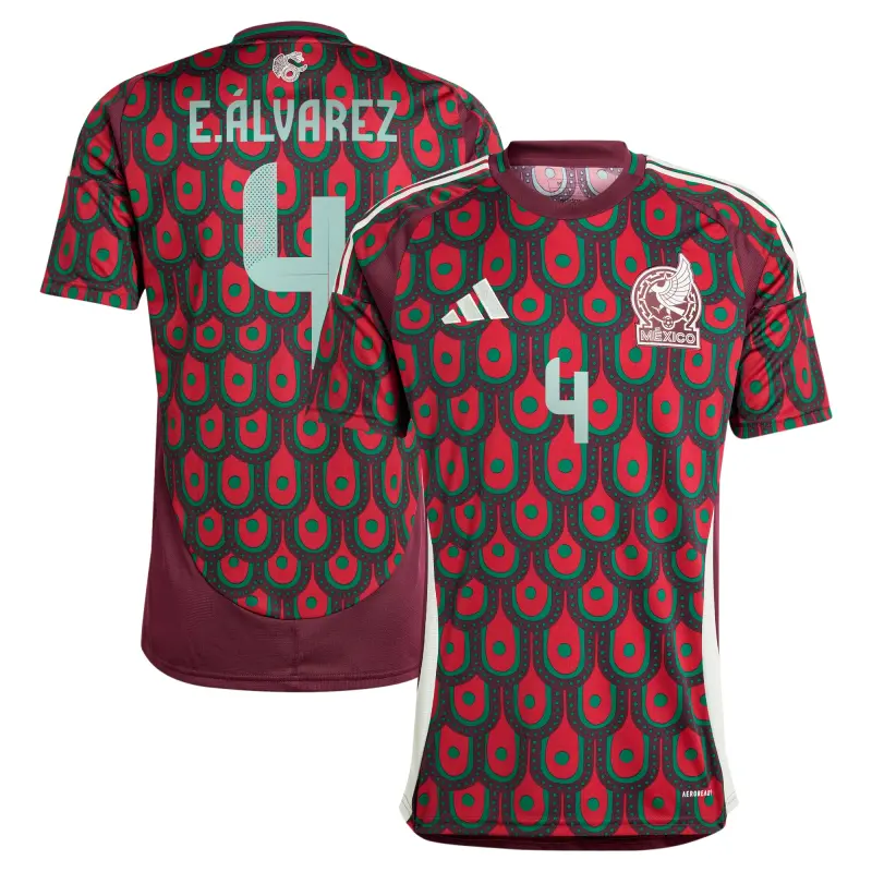 Scotland football Jerseys Edson Alvarez Mexico National Team adidas 2024 Home Replica Player Jersey – Burgundy Collection – Official Soccer Apparel