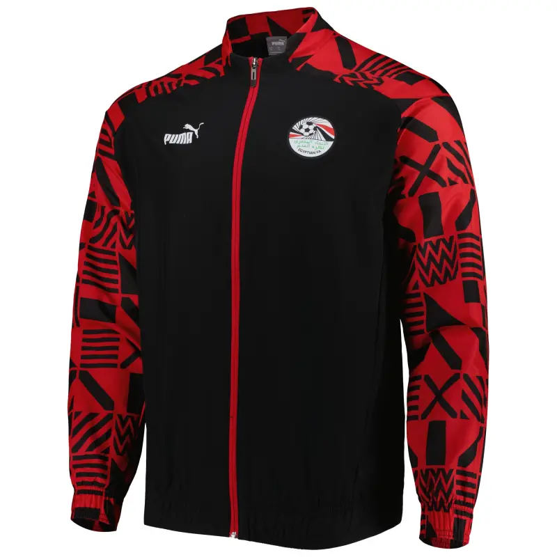 Scotland football Jerseys Egypt National Team Puma Pre-Match Raglan Full-Zip Training Jacket – Black Collection – Official Soccer Apparel