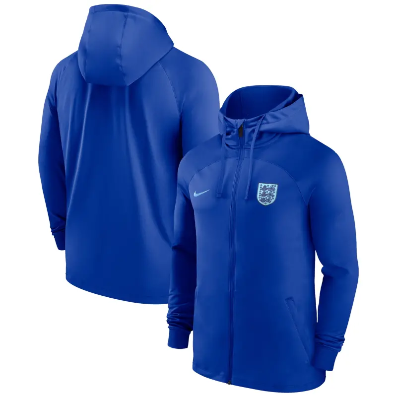 Scotland football Jerseys England National Team Nike Strike Raglan Hoodie Full-Zip Track Jacket – Blue Collection – Official Soccer Apparel