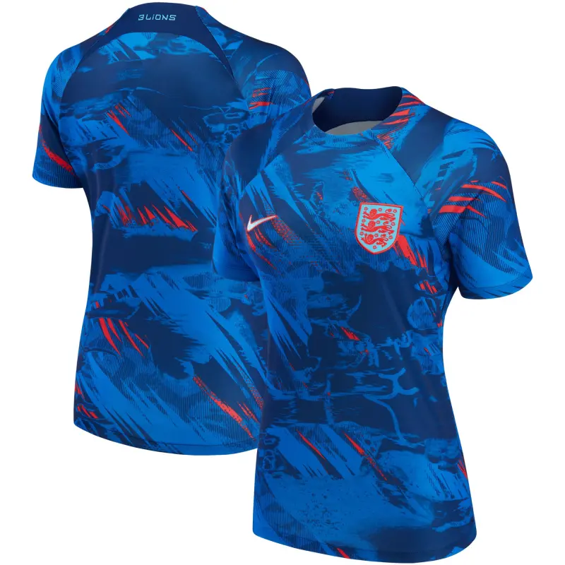 Scotland football Jerseys England National Team Nike Women’s 2022 Pre-Match Top Blue Collection – Official Soccer Apparel