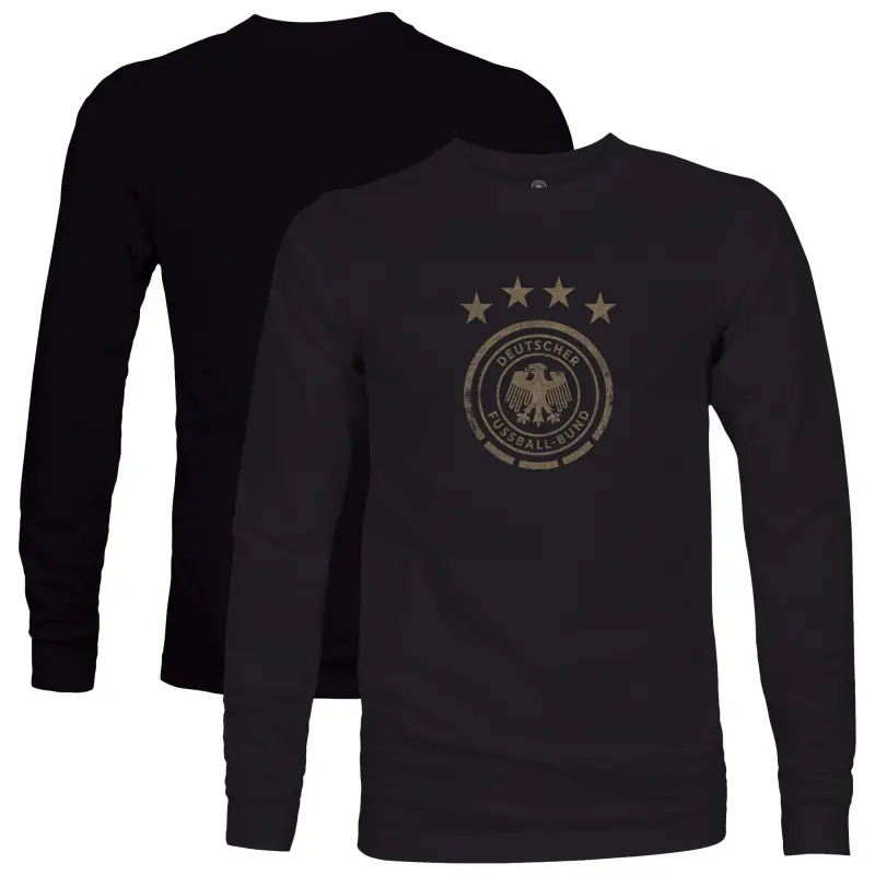 Scotland football Jerseys Germany National Team 1863FC Mono Badge Long Sleeve T-Shirt – Black Collection – Official Soccer Apparel
