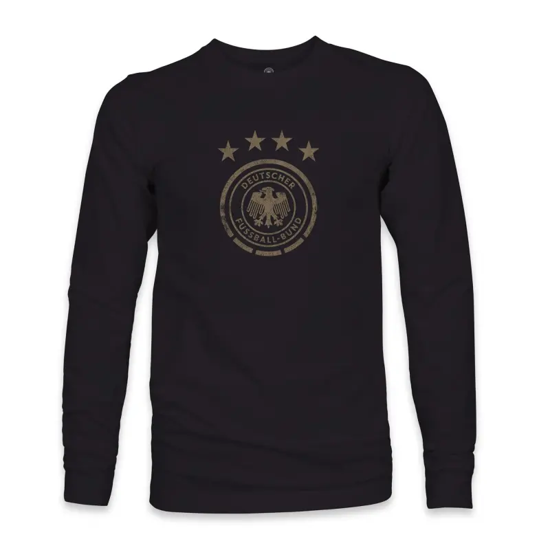 Scotland football Jerseys Germany National Team 1863FC Mono Badge Long Sleeve T-Shirt – Black Collection – Official Soccer Apparel