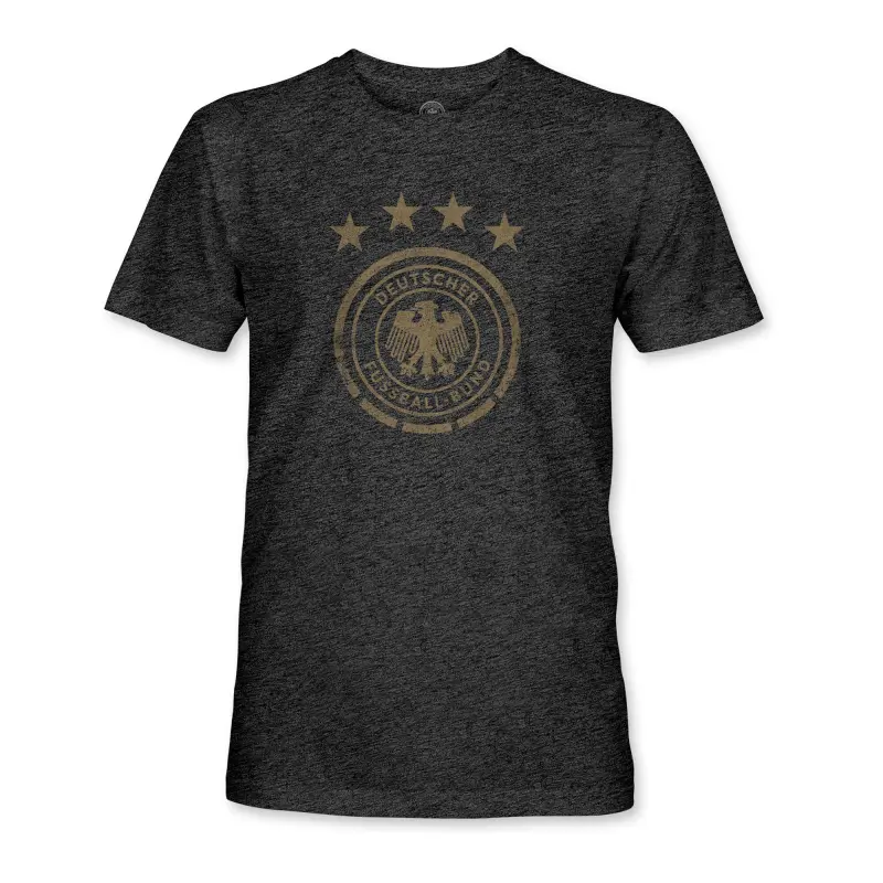 Scotland football Jerseys Germany National Team 1863FC Mono Badge Vintage Tri-Blend T-Shirt – Heather Black Collection – Official Soccer Apparel