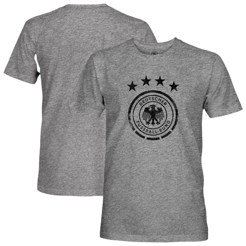 Scotland football Jerseys Germany National Team 1863FC Mono Badge Vintage Tri-Blend T-Shirt – Heather Gray Collection – Official Soccer Apparel