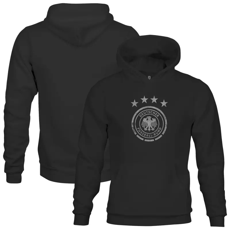 Scotland football Jerseys Germany National Team 1863FC Youth Mono Badge Fleece Pullover Hoodie – Black Collection – Official Soccer Apparel