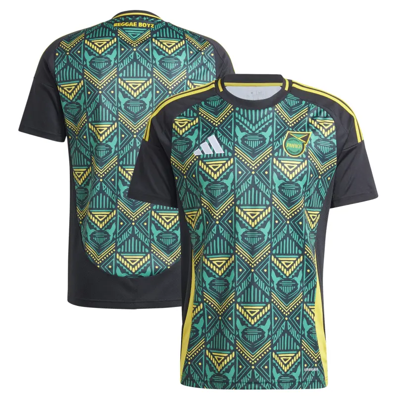 Scotland football Jerseys Jamaica National Team adidas 2024 Away Replica Jersey – Black Collection – Official Soccer Apparel