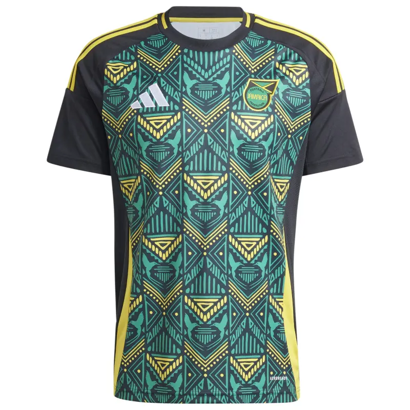 Scotland football Jerseys Jamaica National Team adidas 2024 Away Replica Jersey – Black Collection – Official Soccer Apparel