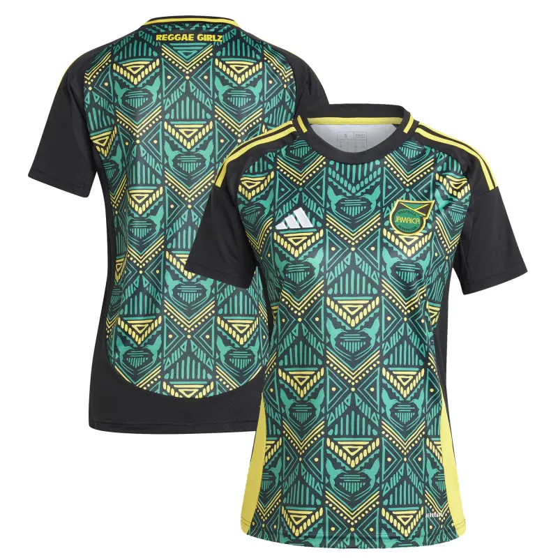 Scotland football Jerseys Jamaica National Team adidas Women’s 2024 Away Replica Jersey – Black Collection – Official Soccer Apparel
