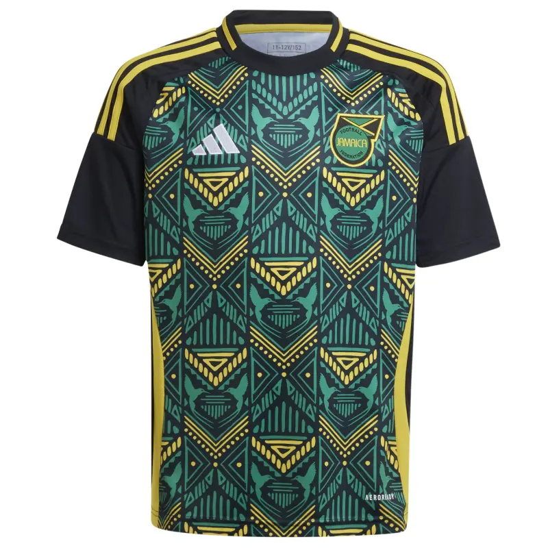 Scotland football Jerseys Jamaica National Team adidas Youth 2024 Away Replica Jersey – Black Collection – Official Soccer Apparel