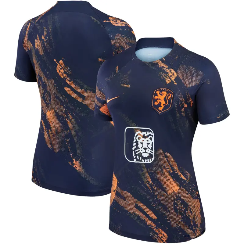 Scotland football Jerseys Netherlands Women’s National Team Nike Women’s 2023 Pre-Match Top – Navy Collection – Official Soccer Apparel