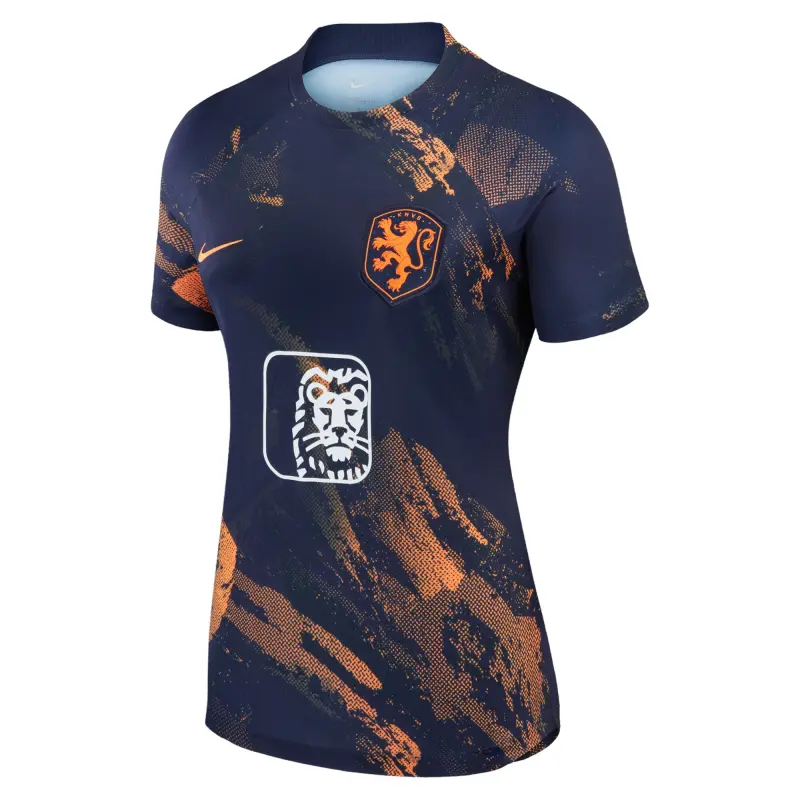 Scotland football Jerseys Netherlands Women’s National Team Nike Women’s 2023 Pre-Match Top – Navy Collection – Official Soccer Apparel