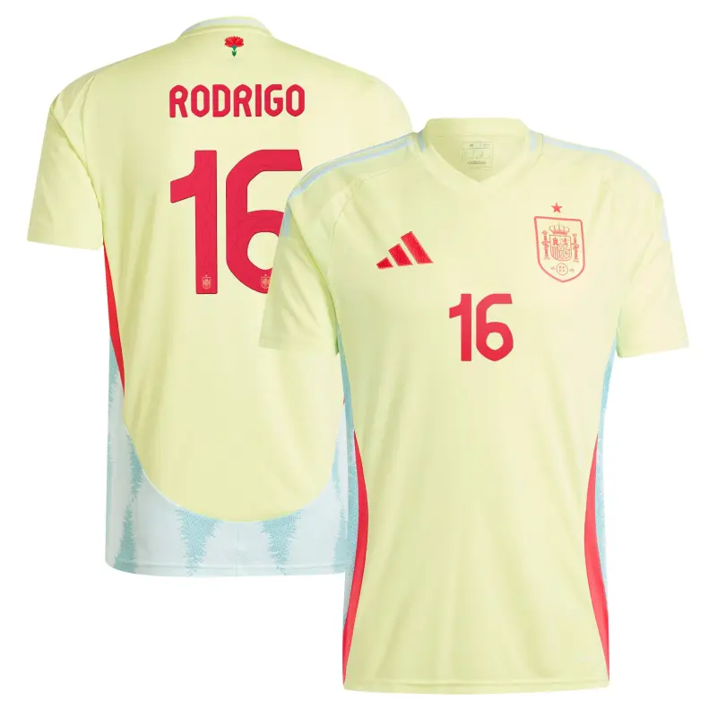 Scotland football Jerseys Rodrigo Spain National Team adidas 2024 Away Replica Jersey – Yellow Collection – Official Soccer Apparel