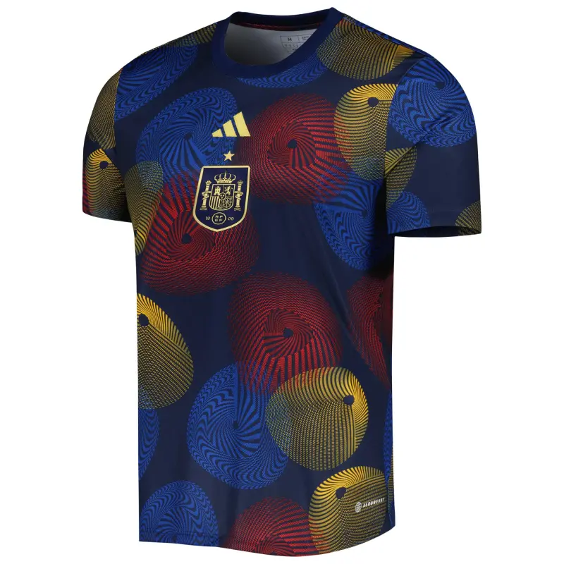 Scotland football Jerseys Spain National Team adidas 2022 AEROREADY Pre-Match Top – Navy Collection – Official Soccer Apparel