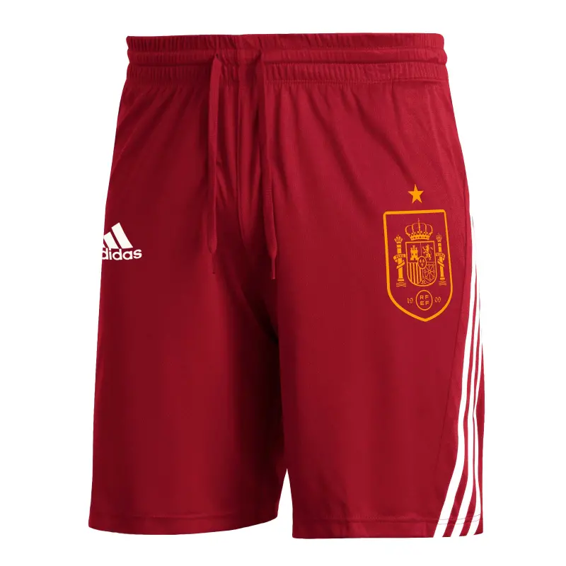 Scotland football Jerseys Spain National Team adidas Club Crest Three-Stripe AEROREADY Shorts – Red Collection – Official Soccer Apparel