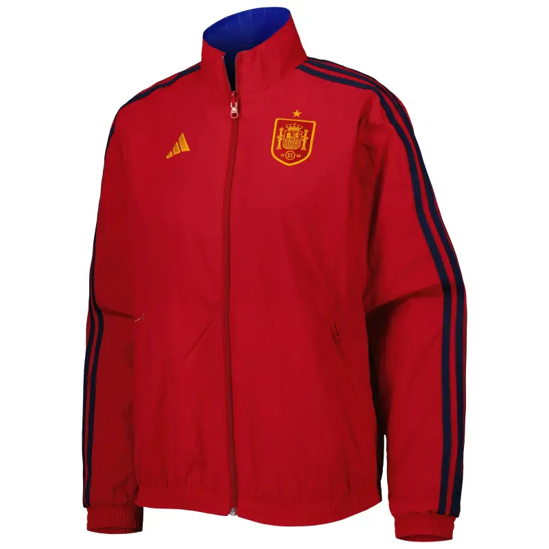 Scotland football Jerseys Spain National Team adidas Women’s Anthem AEROREADY Reversible Full-Zip Jacket – Red/Blue Collection – Official Soccer Apparel