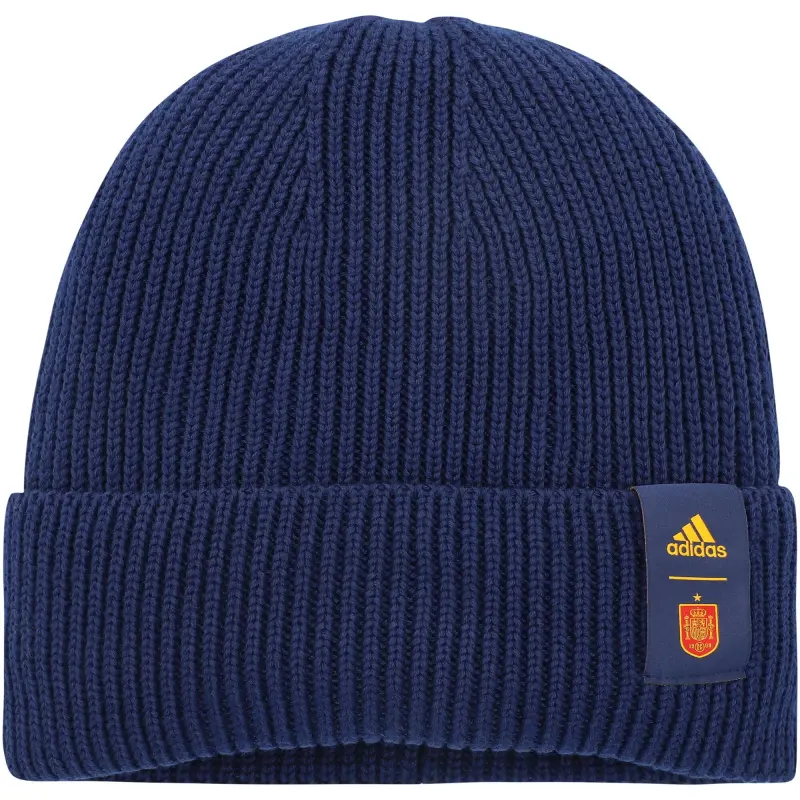 Scotland football Jerseys Spain National Team adidas Woolie Cuffed Knit Hat – Navy Collection – Official Soccer Apparel